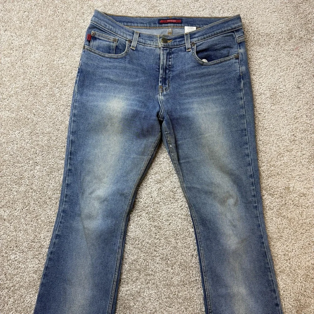 Y2K BCBGMAXAZRIA Bootcut Jeans Womens 7/8R Medium Wash Mid Rise Stretch Denim